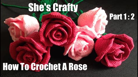 How To Crochet A Rose: Easy Crochet lessons to crochet flowers part 1:2 ...