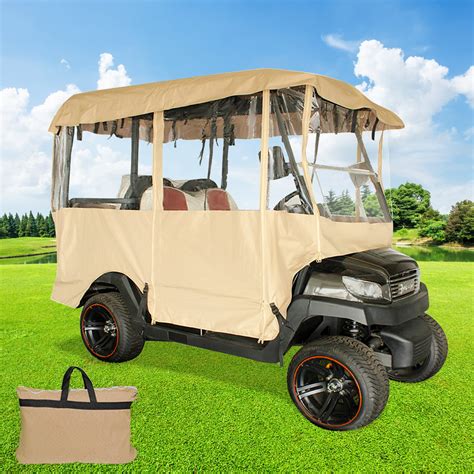 VEVOR Golf Cart Enclosure, 4-Person Golf Cart Cover, 4-Sided Fairway ...