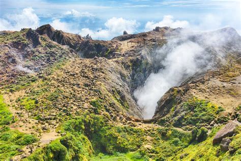 Soufriere Volcano in Guadeloupe Stock Photo - Image of danger, summit ...