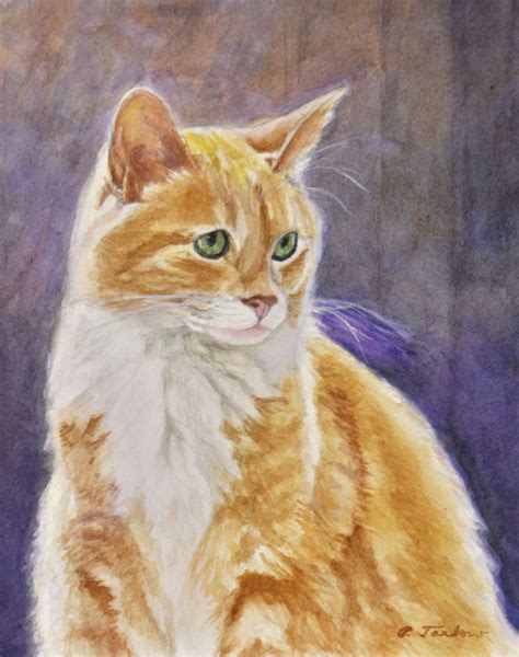 Orange Tabby Portrait Art Print Tabby Cat Print Ginger Tabby | Etsy in ...