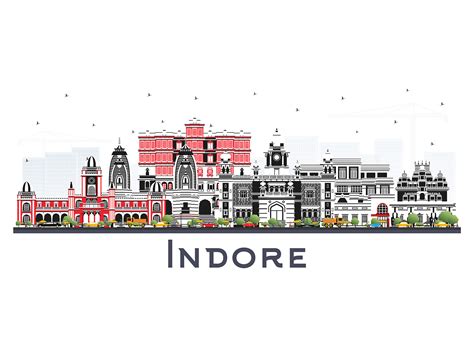 Indore India City Skyline. by Igor Sorokin on Dribbble