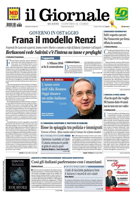 Le prime pagine dei quotidiani che sono in edicola oggi 24 giugno 2015 ...