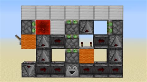 Minecraft – How to make a 2×2 piston door that is flush with both the ...