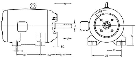 Electric Motor Frame Sizing Chart