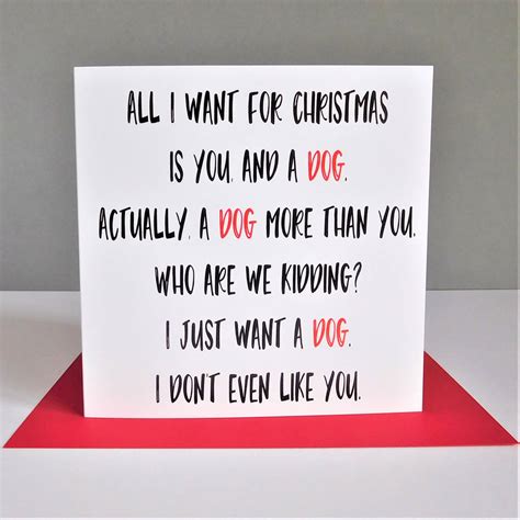 funny dog christmas card by the new witty | notonthehighstreet.com