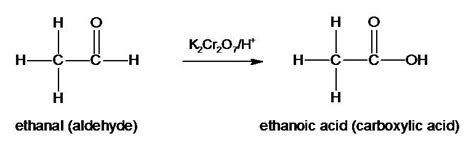 Acetaldehyde when oxidized with acidified potassium dichromate, forms