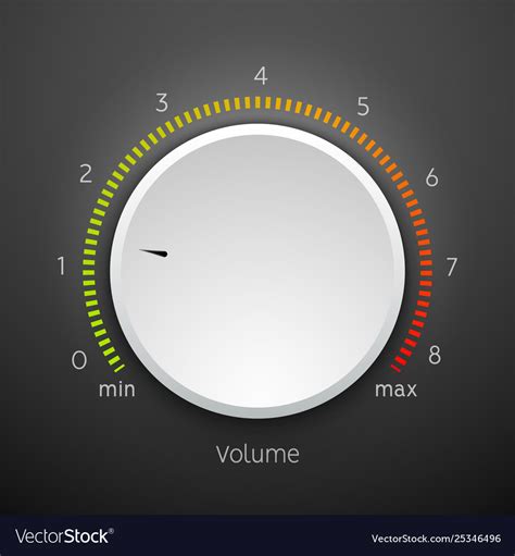 Volume music control knob icon panel audio knob Vector Image