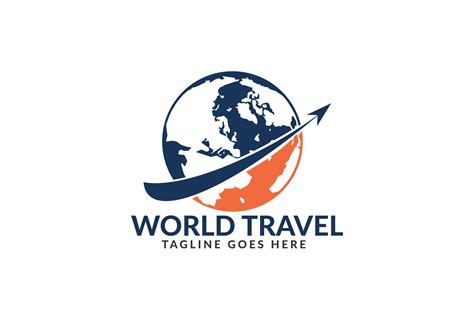 World Travel logo design. Travel agency and company logo.