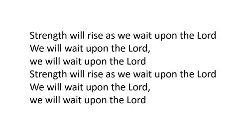 Strength Will Rise , as we wait upon the Lord - YouTube Music