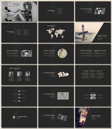 Yves - really tight luxury goods, fashion template | Presentation ...