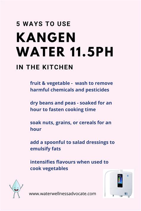 5 Ways To Use Kangen 11.5pH in the Kitchen | Kangen water, Kangen ...