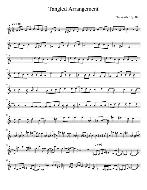 Tangled_Arrangement Sheet music for Trumpet in b-flat (Solo ...