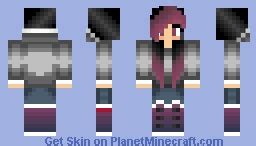 Purple Emo Girl Minecraft Skin