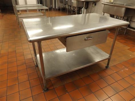 STAINLESS STEEL PREP TABLE W/ DRAWER & SHELF | Stainless steel prep ...