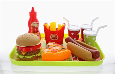 GiftExpress® Burger Hot Dog And Pizza Fast Food Cooking Play Set For ...