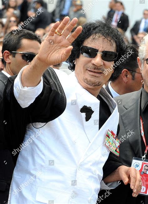 Libyan Leader Muammar Gaddafi Leaves After Editorial Stock Photo ...