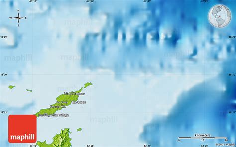 Physical Map of Shoal Bay Village