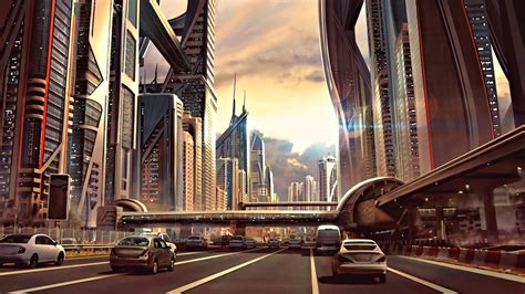 Ancient Futuristic City Concept Art