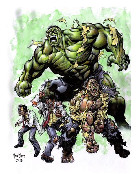 The Hulk Transformation, in Ronald Shepherd's Commission Art Work ...