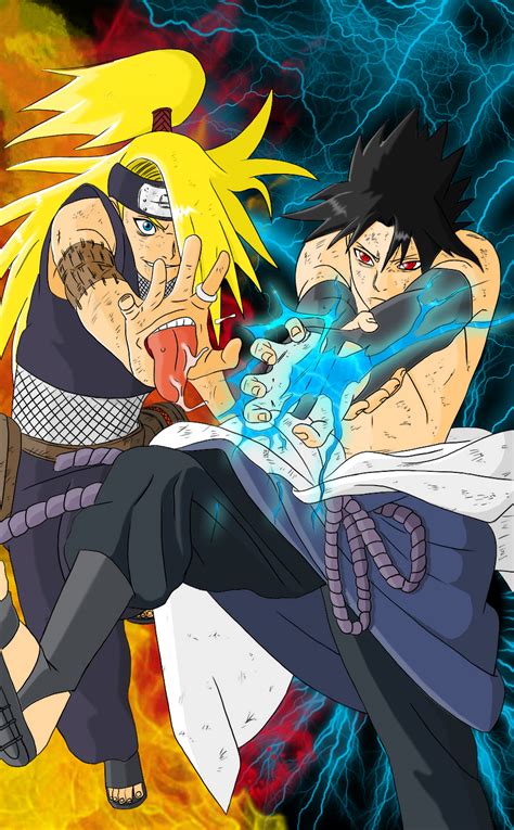 Deidara vs Sasuke by grivitt on DeviantArt