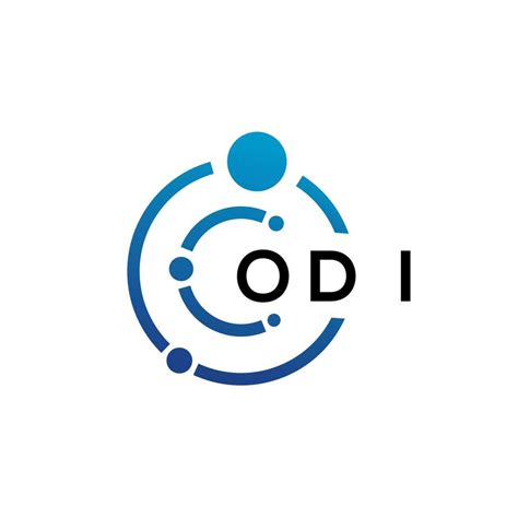 ODI letter technology logo design on white background. ODI creative ...