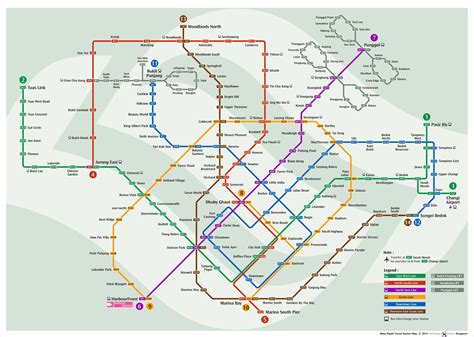 A map of the Singapore MRT (Mass Rapid Transit) system, to be completed ...