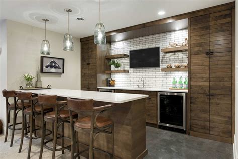 15 Distinguished Rustic Home Bar Designs For When You Really Need That ...