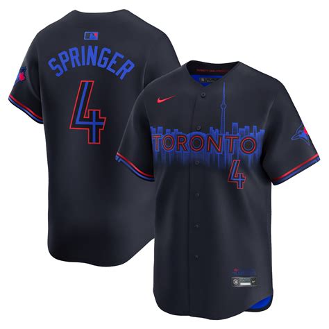 Men's Nike George Springer Black Toronto Blue Jays 2024 City Connect ...