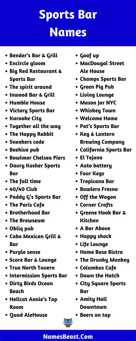 650+ Sports Bar Names Ideas & Suggestions