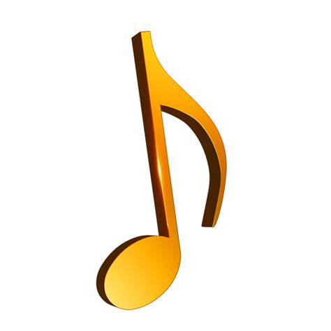 3D Gold Texture music note 23215870 PNG