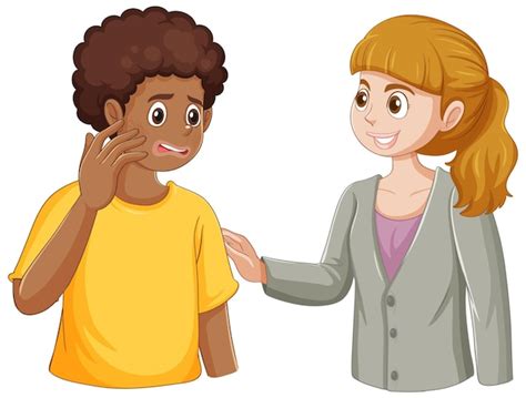 Free Vector | Teenage Boy Getting Skincare Tips from Supportive Friend