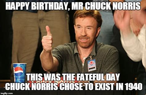 Chuck Norris Birthday Memes