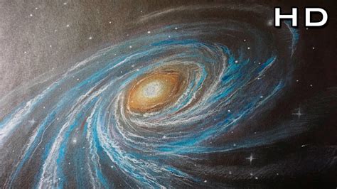 Galaxy Drawing Easy Relaxing demo of easy and simple galaxy painting on ...