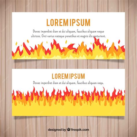 Premium Vector | Flat design fire banner