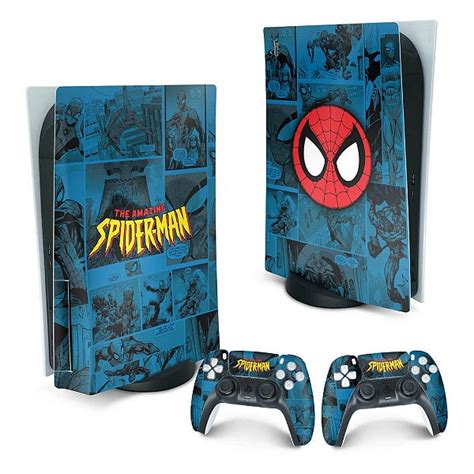 PS5 Skin - Homem-Aranha Spider-Man Comics - Pop Arte Skins