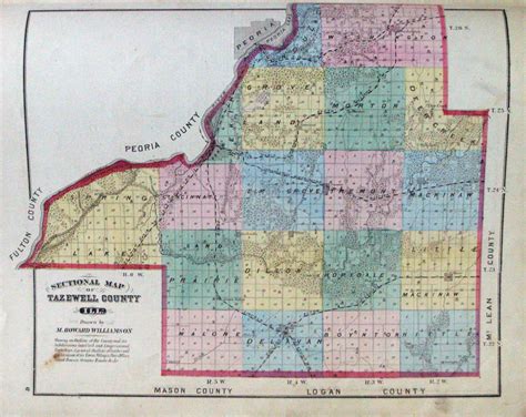 Atlas Map of Tazewell County, Illinois - High Ridge Books, Inc.