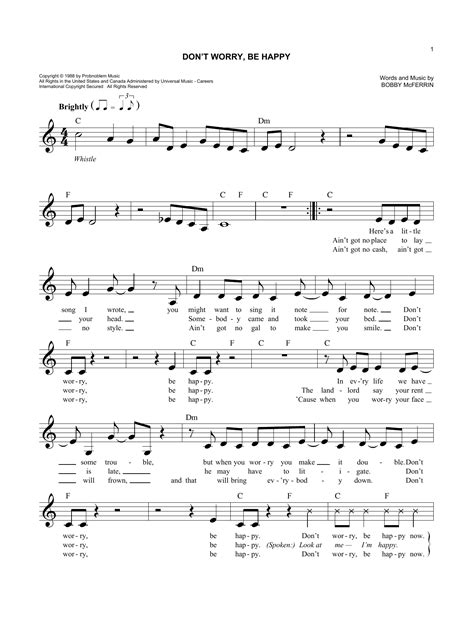 Chord Dont Worry - Don't You Worry 'Bout A Thing 2 - part choir sheet ...