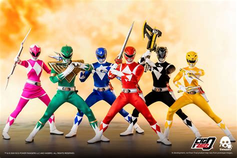 Mighty Morphin Power Rangers Core Rangers + Green Ranger Six Pack ...