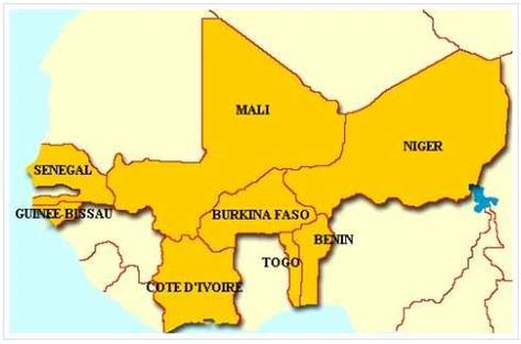 Map of the WAEMU member states. | Download Scientific Diagram