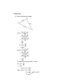 Cosine Rule by Mathamaniacs | TPT