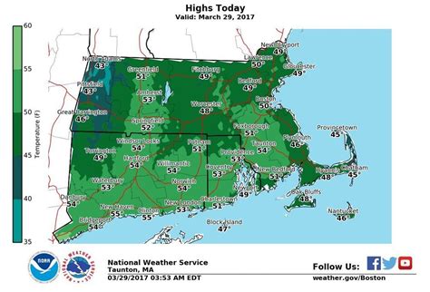 Massachusetts Weather: Sunshine and temperatures in 40s, 50s Wednesday ...