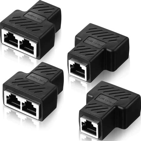 4 Conectores Divisores Ethernet RJ45 de 1 a 2 Adaptador LAN Ethernet ...