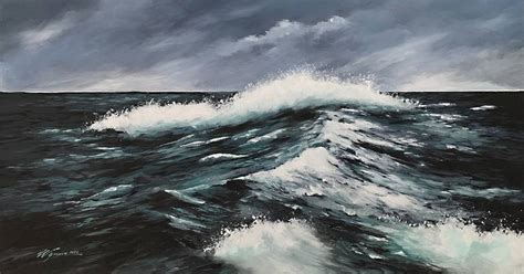 Deep Dark Sea Painting by Robert Wynne | Saatchi Art