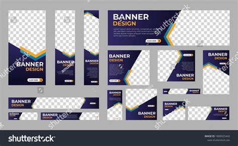 Abstract Banner Design Web Template Set Stock Vector (Royalty Free ...