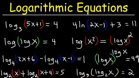 Solving Logarithmic Equations | Equations, Solving, Organic chemistry tutor