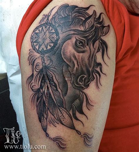 Native American Horse Tattoo