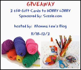 Two $50 Hobby Lobby Gift Cards Giveaway