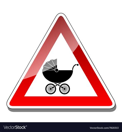 A warning sign baby Royalty Free Vector Image - VectorStock