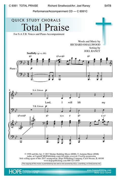 TOTAL PRAISE-RANE-SATB - Hope Publishing Company