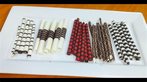 cigarritos chocolate paso a paso - YouTube